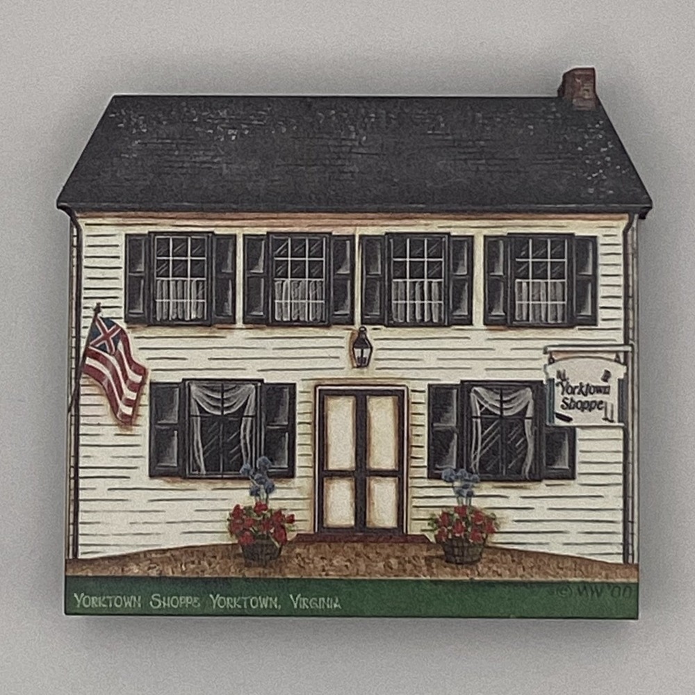 Brandywine Woodcrafts Yorktown Shoppe Virginia Wood Shelf Sitter Americana Decor